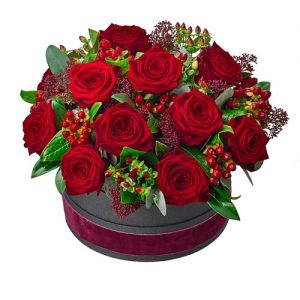 Hello Petal Florist 12 Kisses In Hatbox