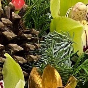 Christmas Florist's Choice Hand-Tied Aqua Bouquet